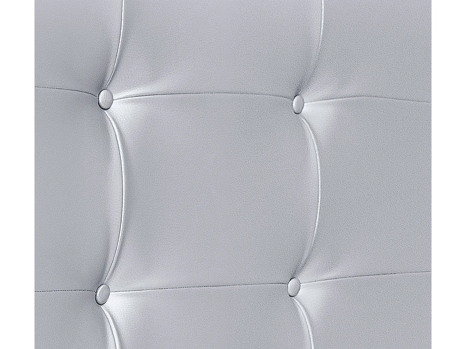 DHOME getuftetes Kunstleder-Kopfteil 145 x 60 cm für Betten 135/140 – Silber