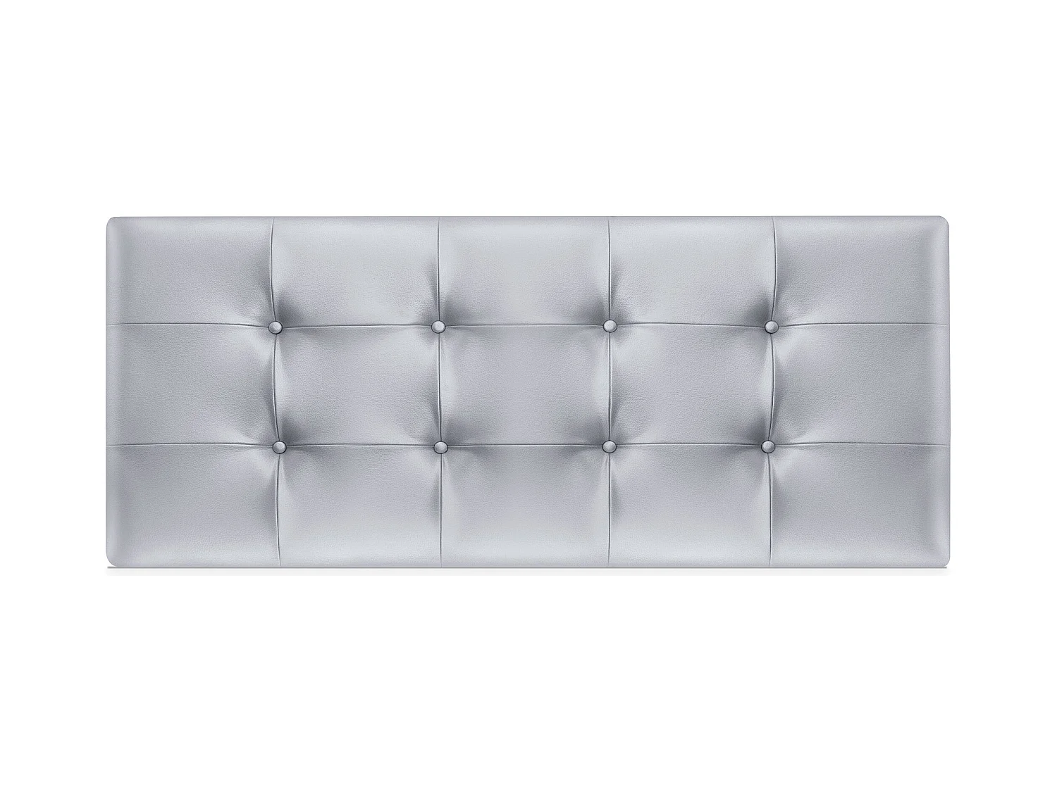 DHOME Getuft kunstleer hoofdeinde 145x60cm voor bedden 135/140 - Zilver