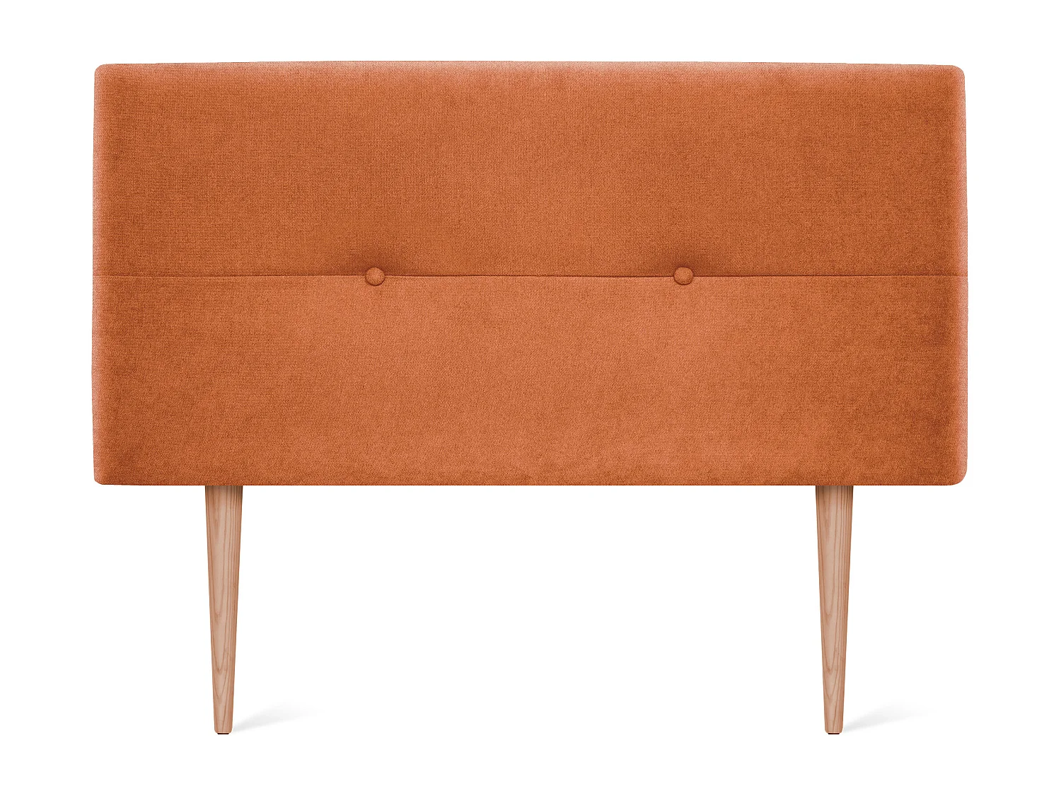 DHOME Tête de lit en tissu Aqualine avec Boutons 95x105cm avec pieds Lits 90 - Orange