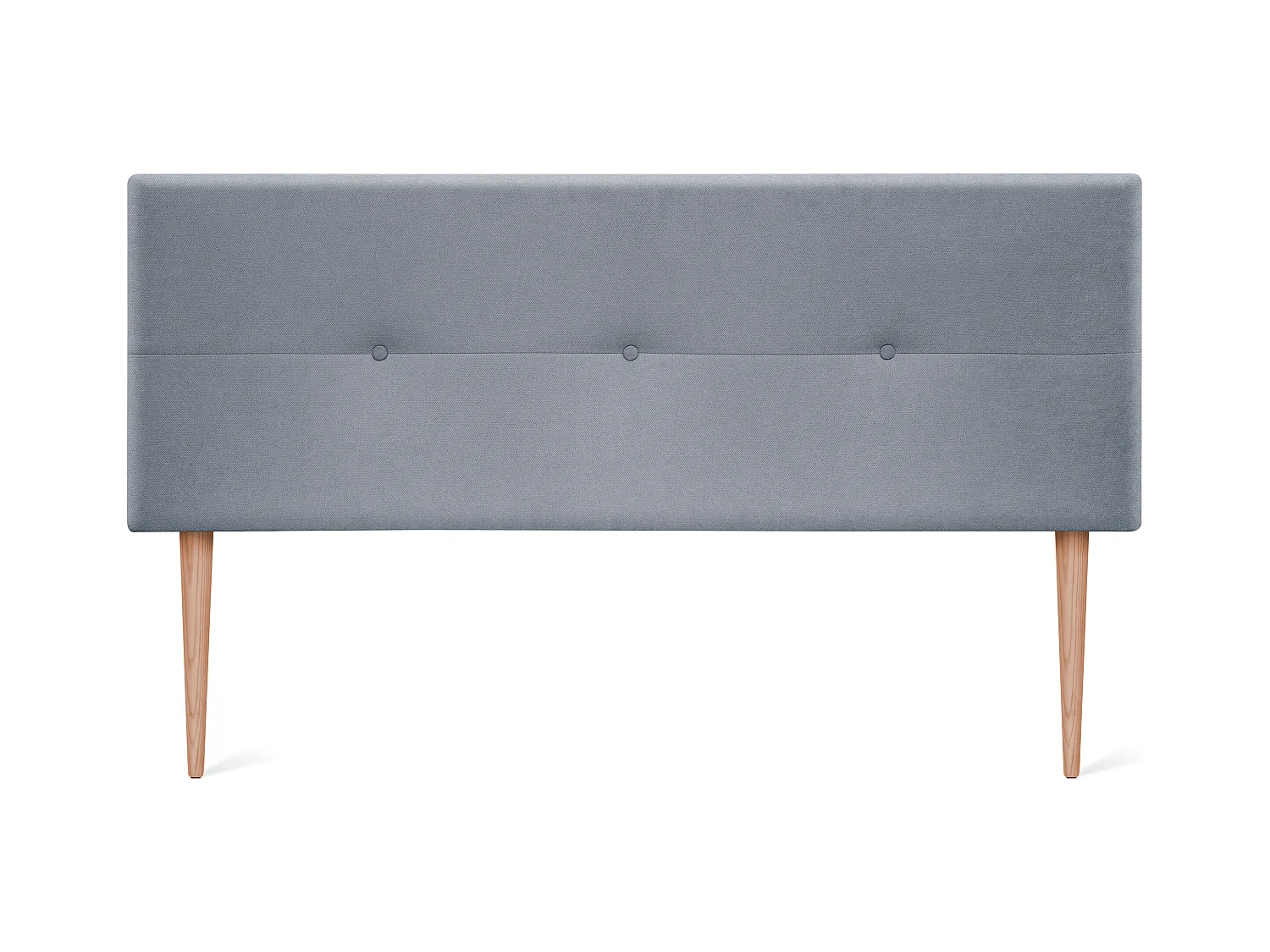 DHOME Hoofdeinde van Aqualine stof met knopen 135x105cm met bedpoten Bedden 120/135 - Grijs