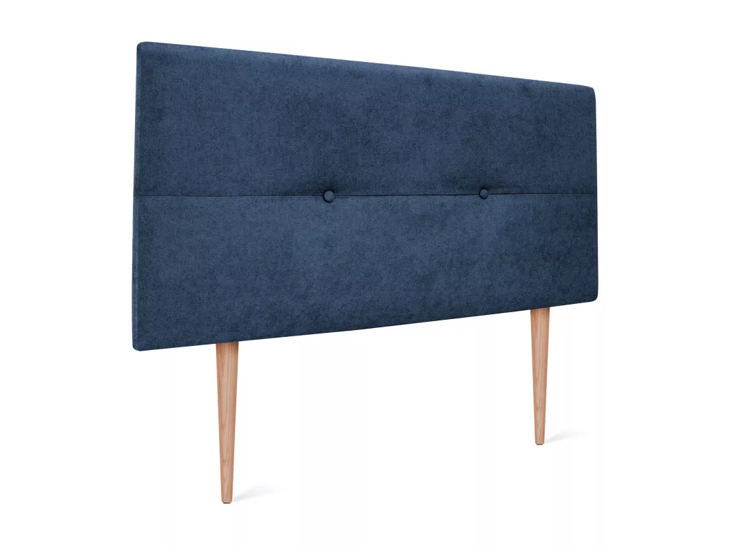 Kauf Unique DHOME Aqualine Kopfteil aus Stoff mit Knöpfen 90x105cm Mit Beinen Betten 80/90 - Blau