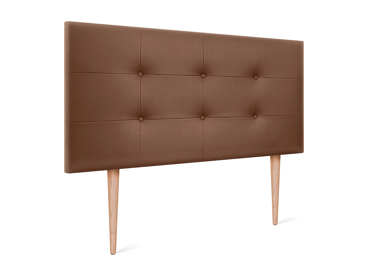 DHOME Getuft kunstleer hoofdeinde 160x115cm met bedpoten 150/160 - Clay