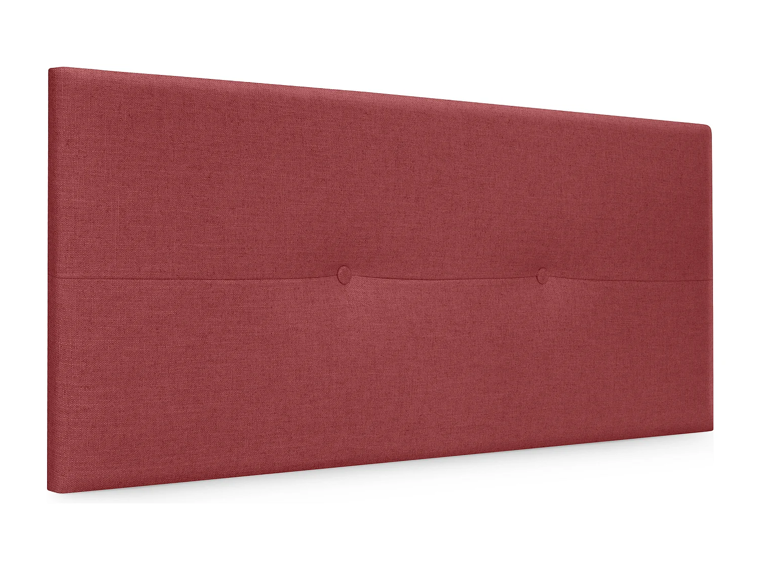 DHOME Kopfteil aus Naturleinen mit Knöpfen 110x50cm Betten 105 - Rot