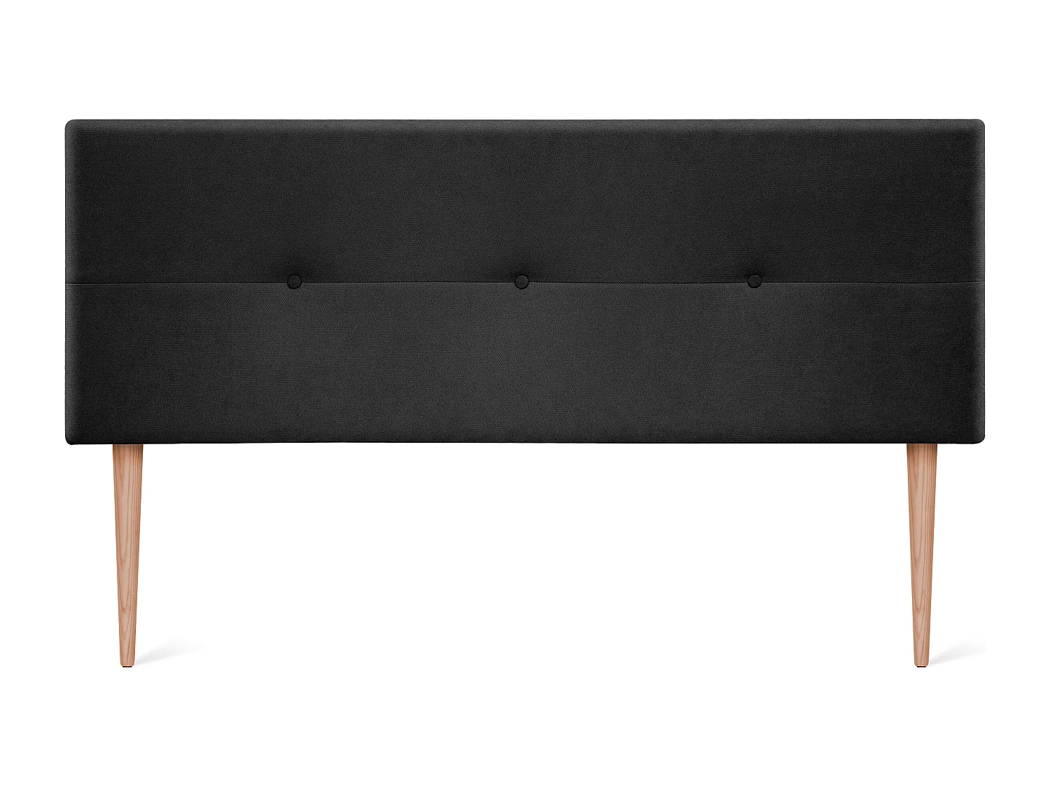 DHOME Tête de lit en tissu Aqualine avec Boutons 160x105cm avec pieds Lits 150/160 - Noir