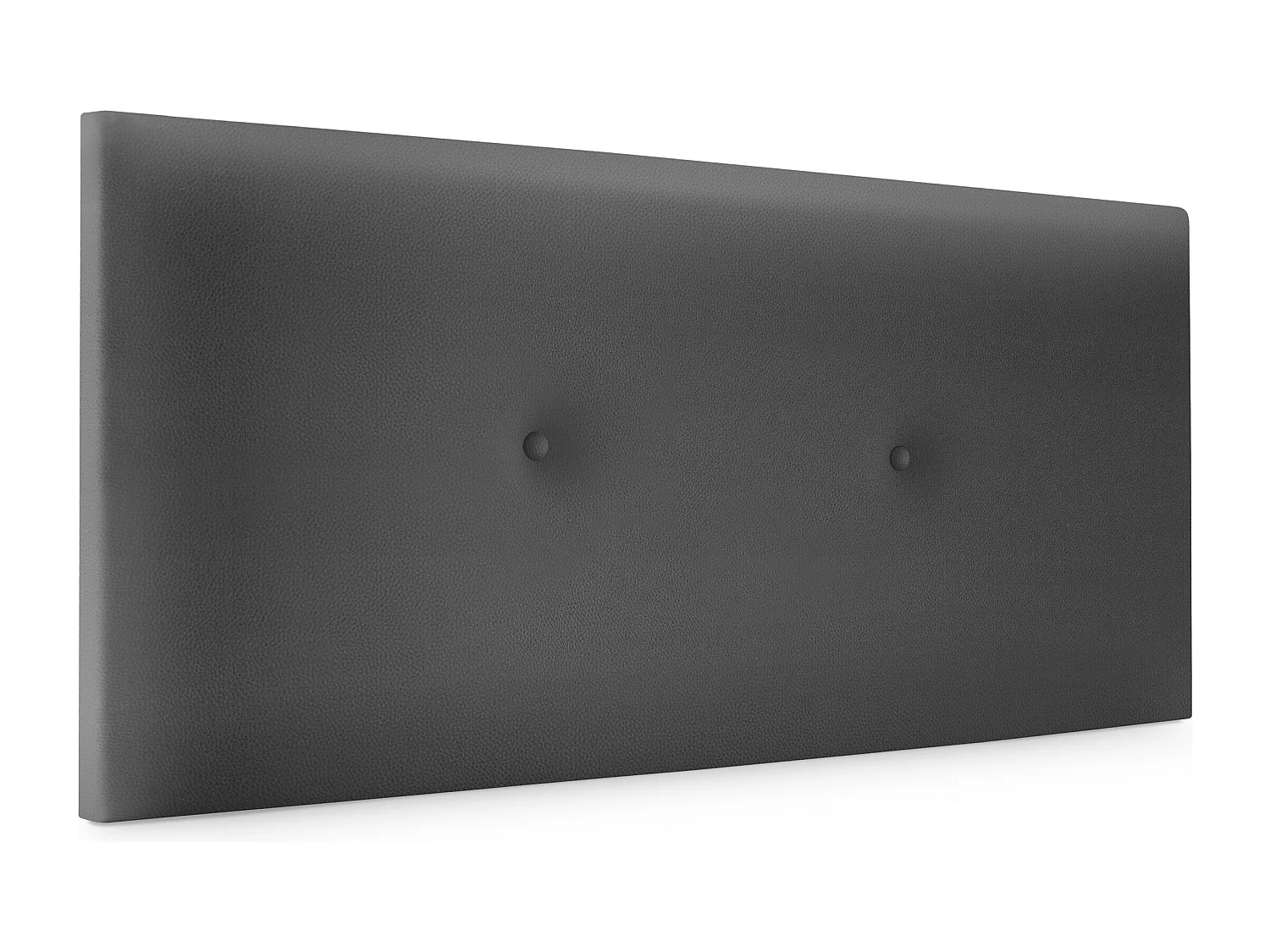 DHOME Kopfteil aus glattem Kunstleder mit Knöpfen 95x50cm Betten 90 - Grau