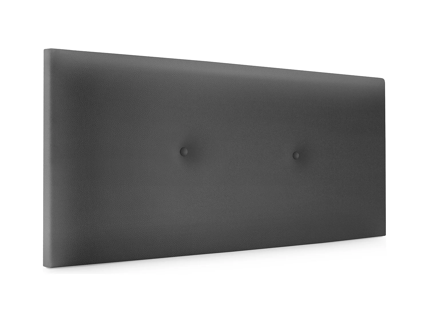 DHOME Tête de lit simili cuir lisse avec Boutons 95x50cm Lits 90 - Gris
