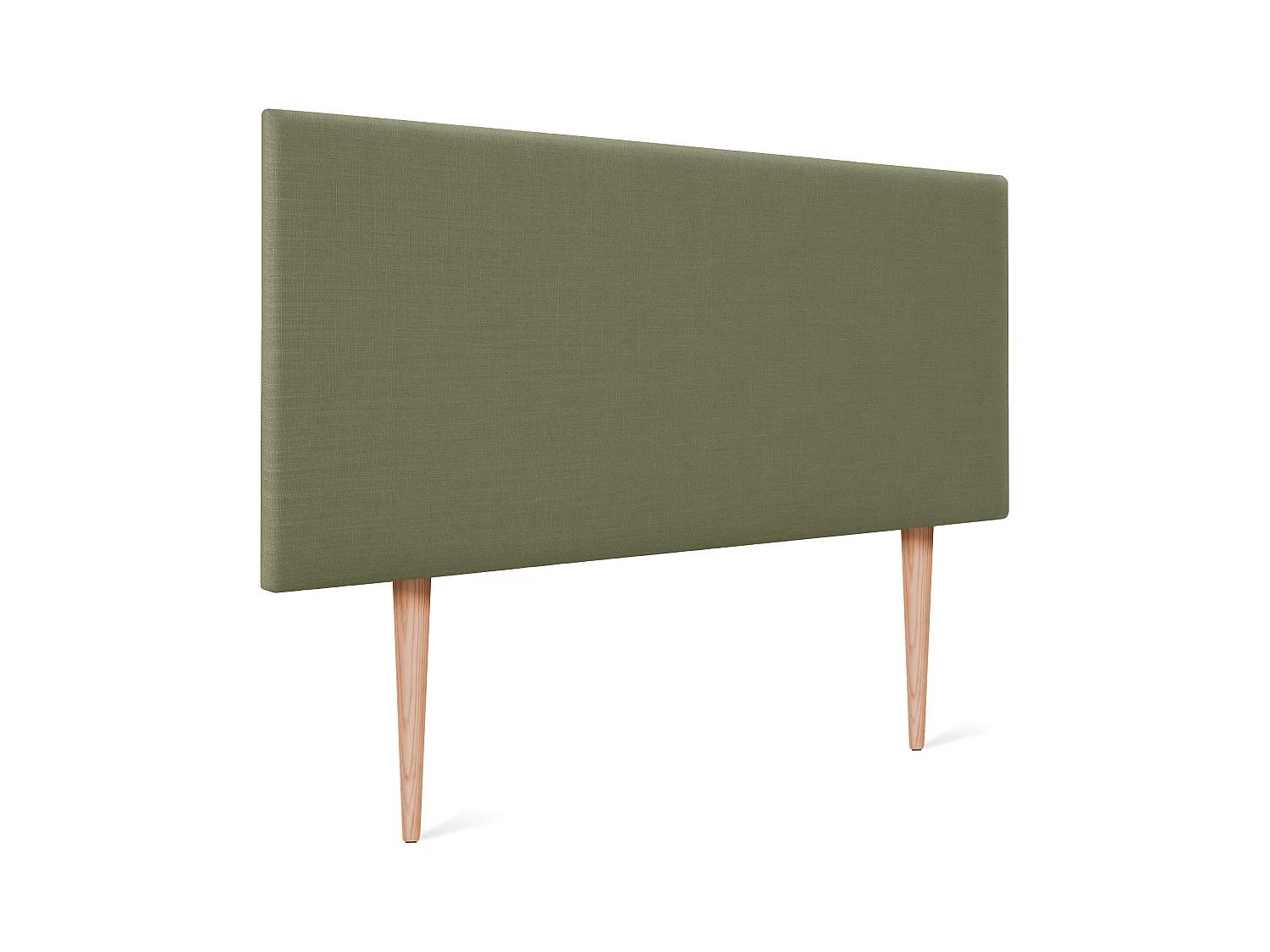 DHOME Tête de lit en lin naturel lisse 80x105cm avec pieds Lits 70/80/90 - Vert