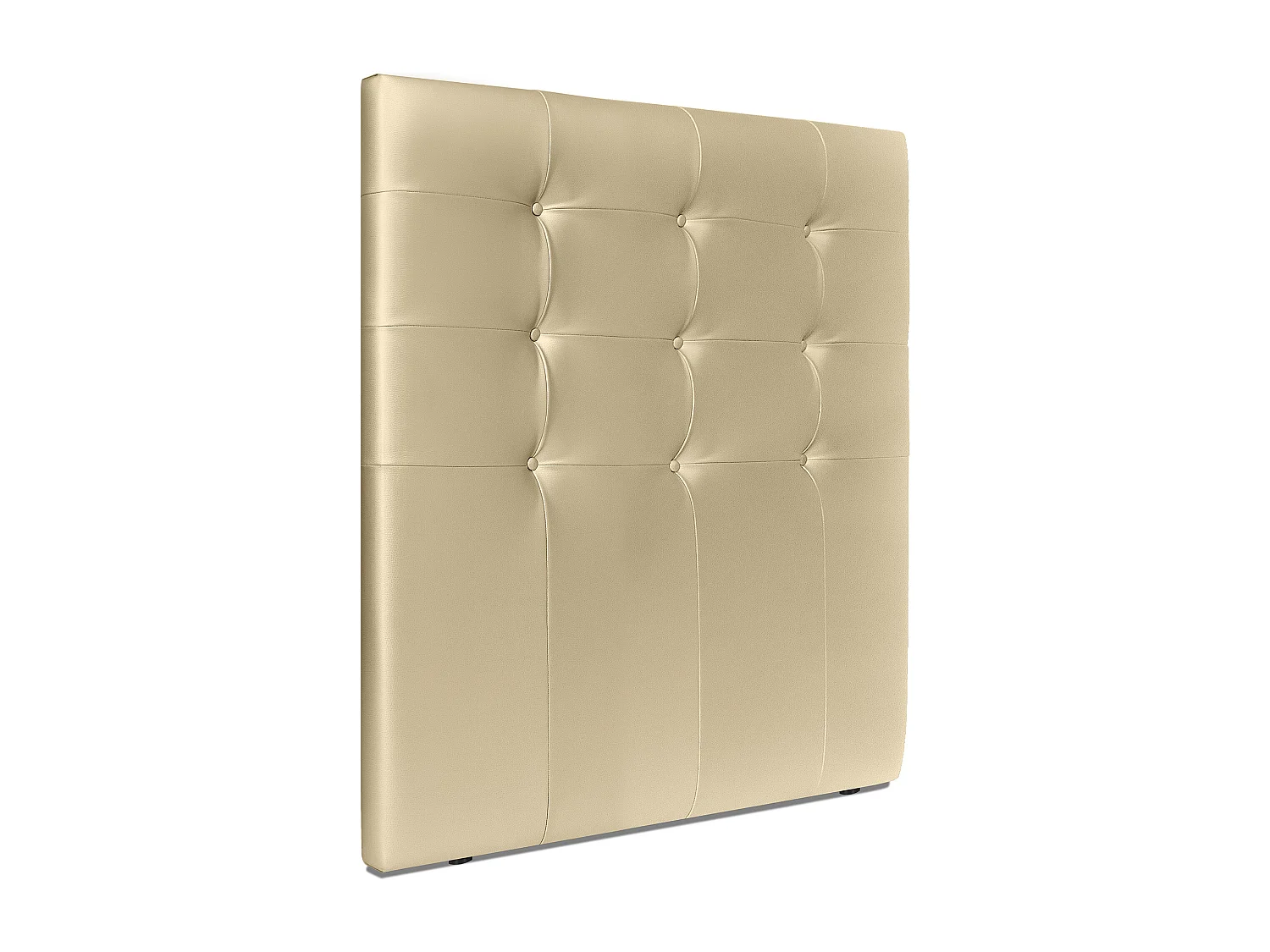 DHOME Cabeceira de  Couro sintético Capitoné Até o chão 95x120cm Camas 90 - Champanhe