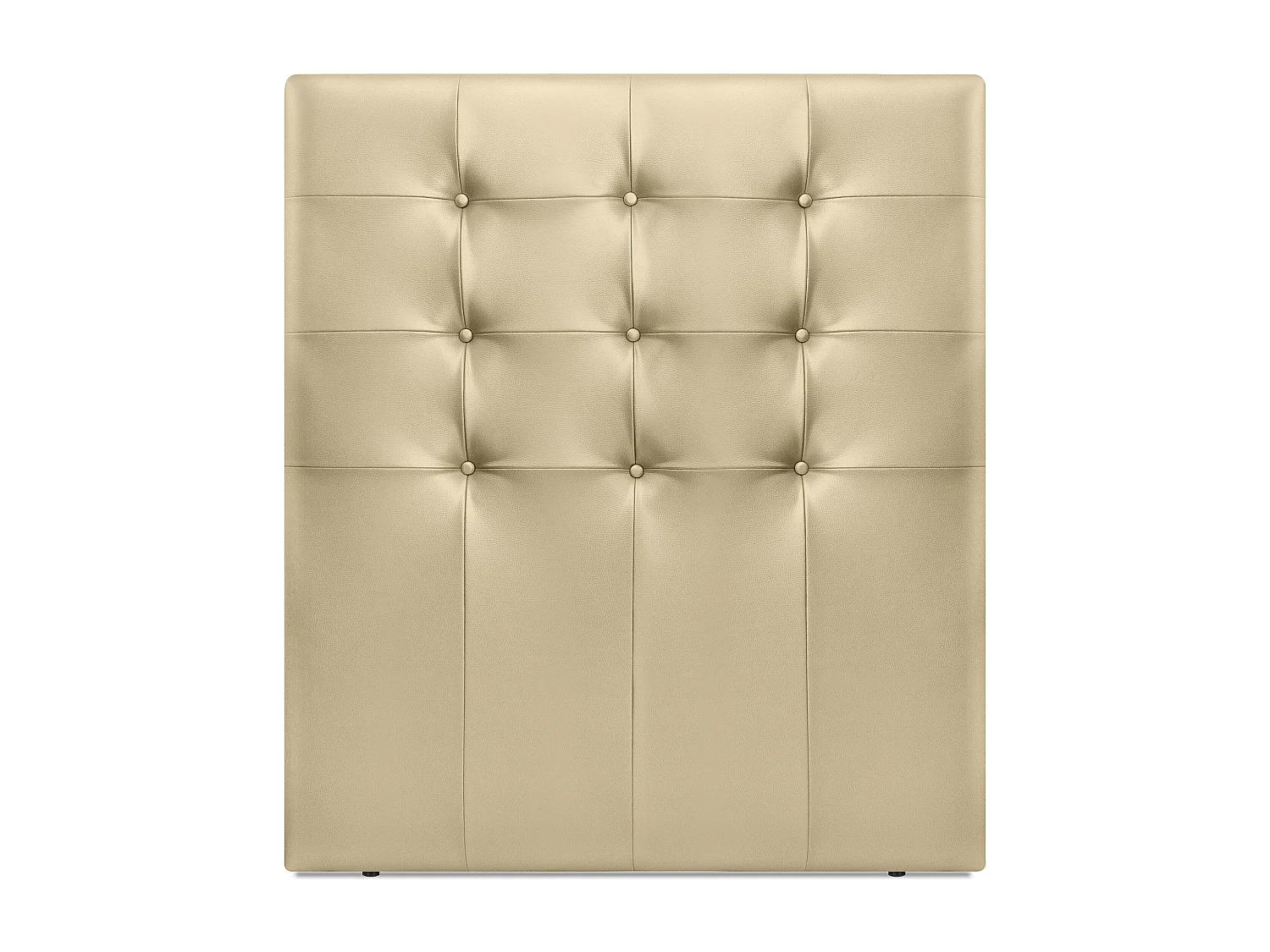 DHOME Cabeceira de  Couro sintético Capitoné Até o chão 95x120cm Camas 90 - Champanhe