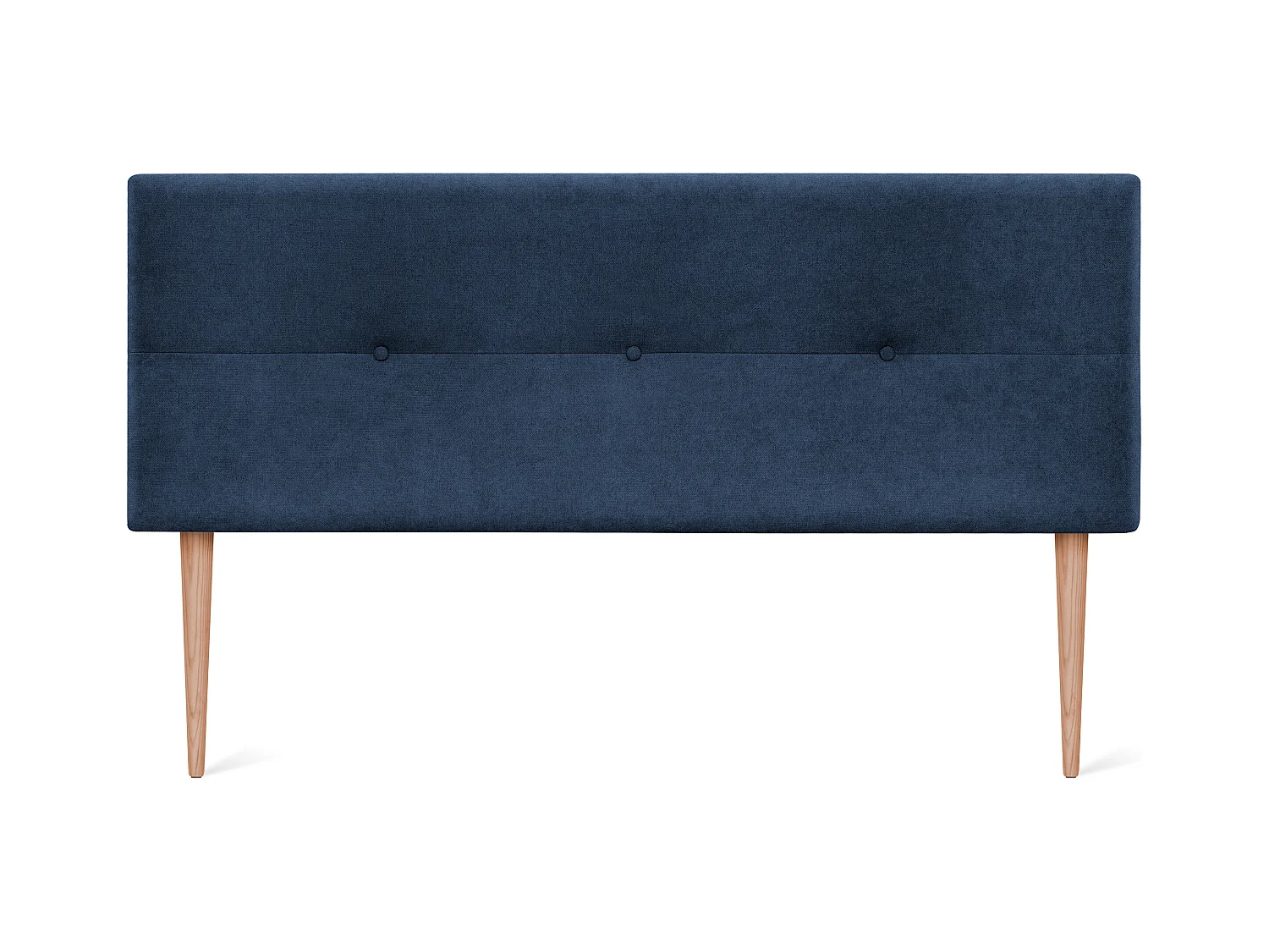 DHOME Tête de lit en tissu Aqualine avec Boutons 145x105cm avec pieds Lits 135/140 - Bleu