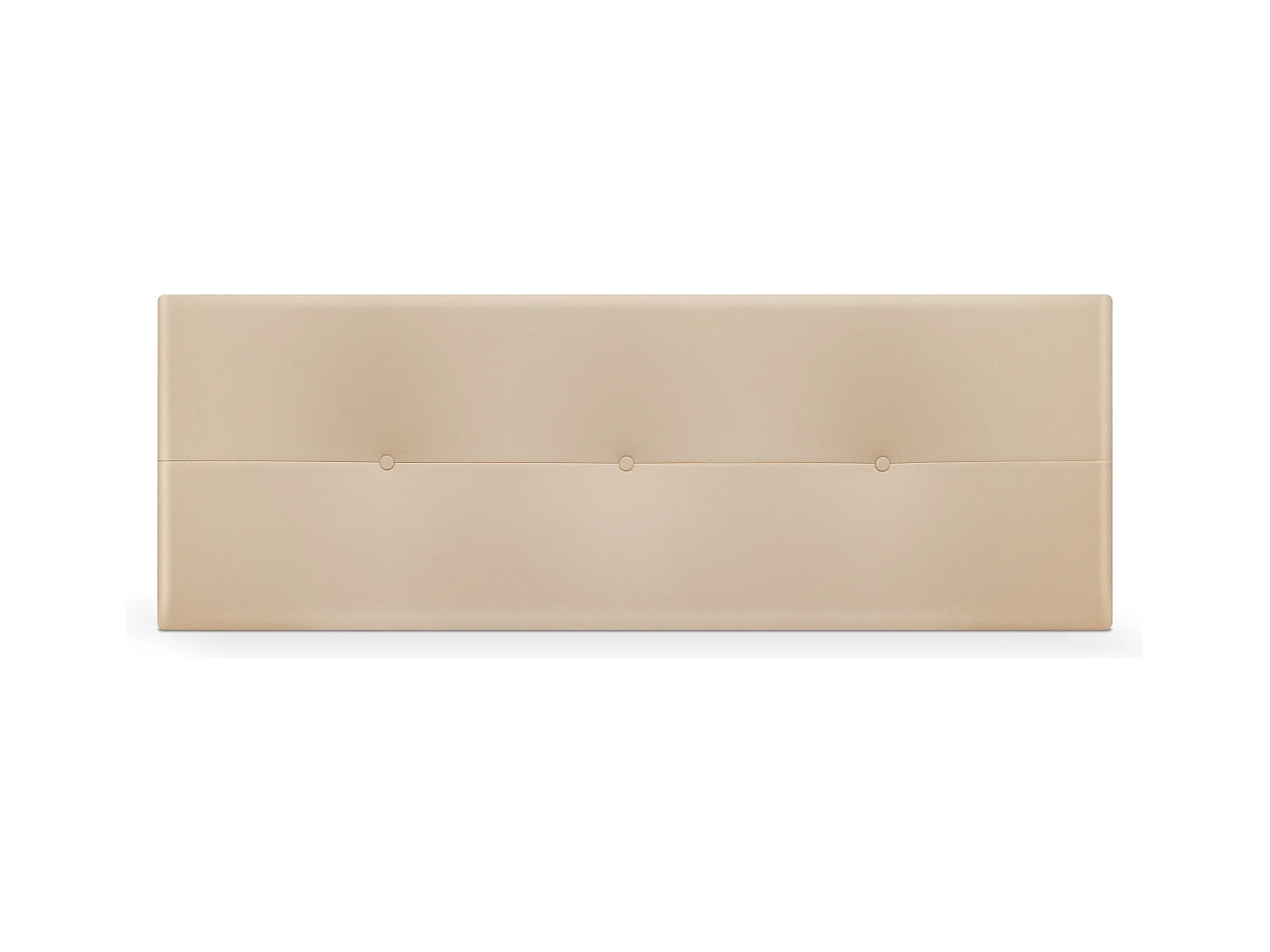 DHOME Kopfteil aus Kunstleder mit Knöpfen 145x50cm Betten 135/140 - Beige