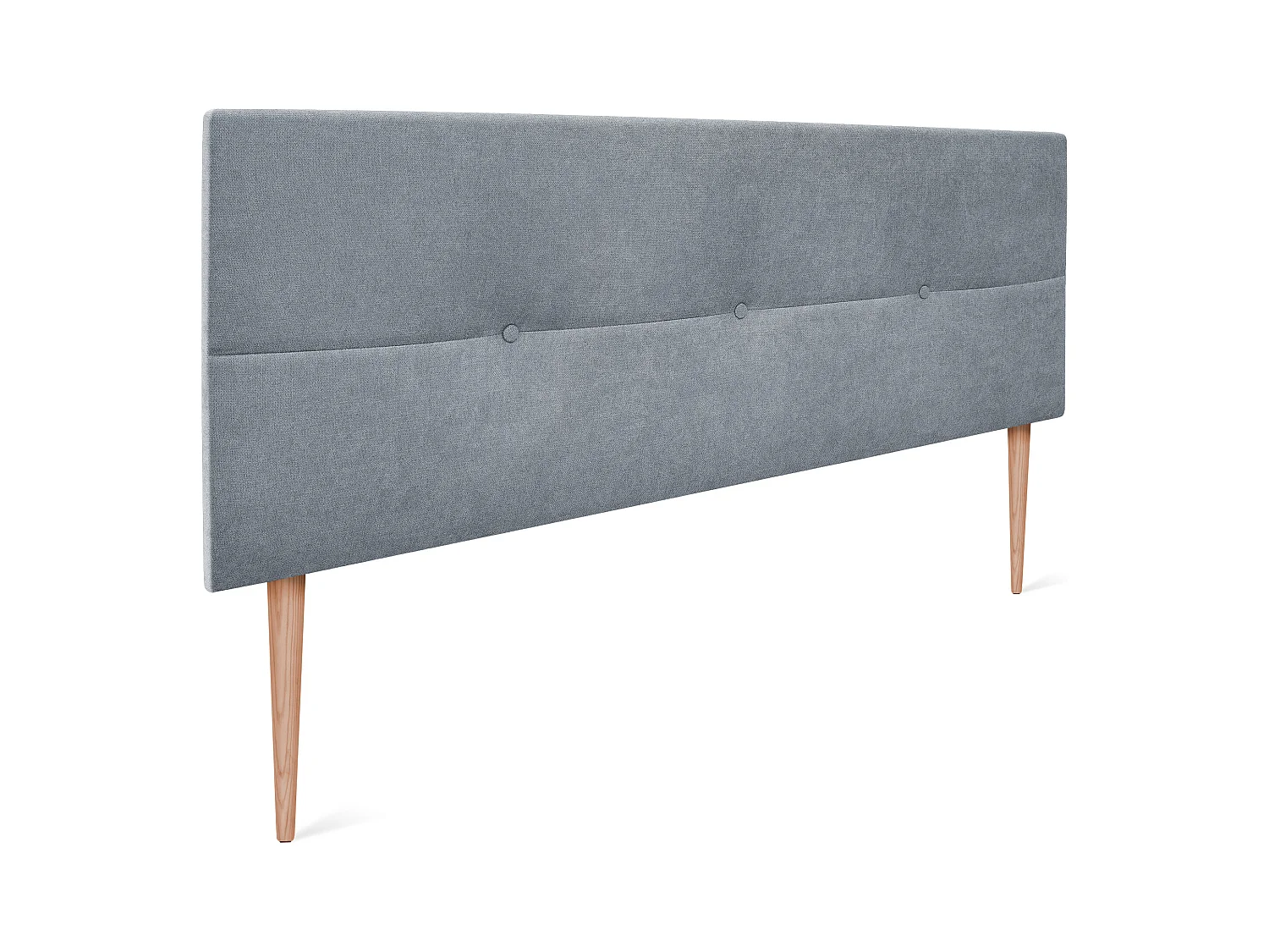 DHOME Tête de lit en tissu Aqualine avec Boutons 150x105cm avec pieds Lits 150 - Gris