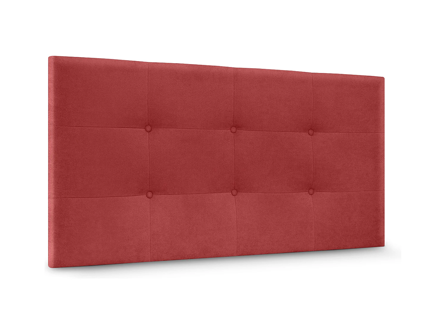 DHOME Tête de lit en Tissu Aqualine Capitonné 110x60cm Lits 105 - Rouge