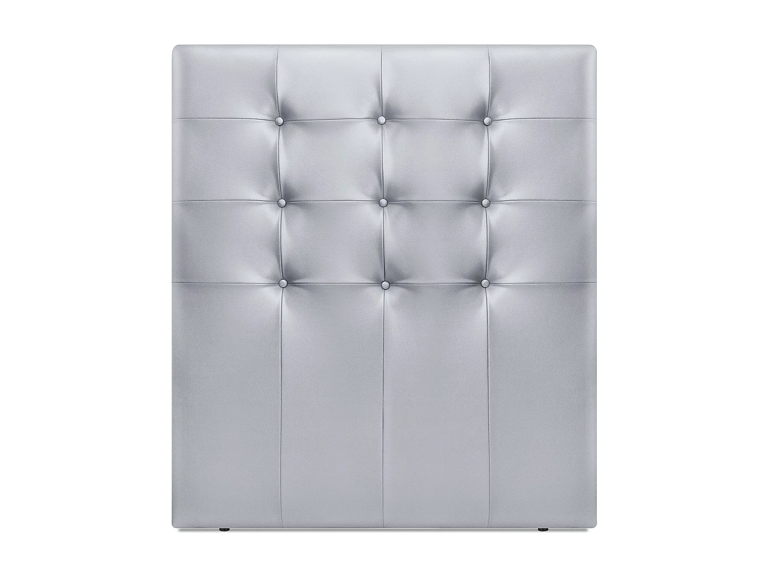 DHOME Cabeceira de  Couro sintético Capitoné Até o chão 90x120cm Camas 80/90 - Prata