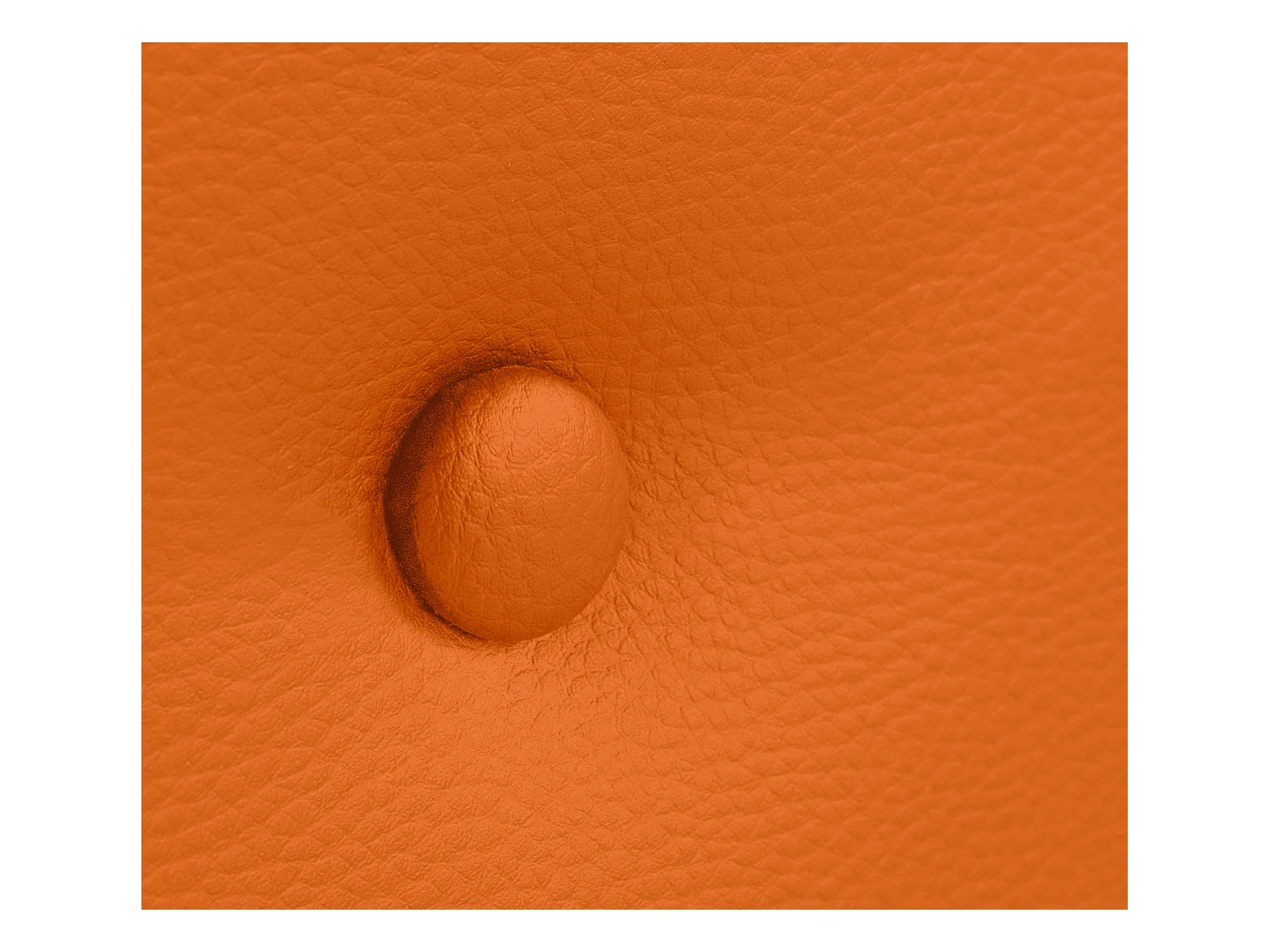 DHOME Tête de lit similicuir avec 2 rangées de boutons 110x105cm avec pieds Lits 105 - Orange