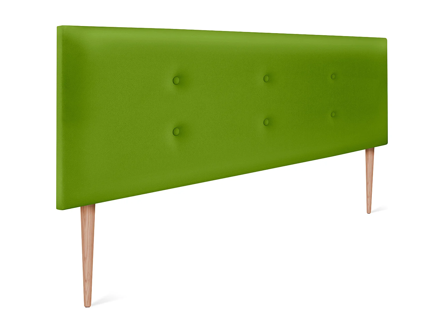 DHOME Tête de lit similicuir avec 2 rangées de boutons 135x105cm avec pieds Lits 120/135 - Vert