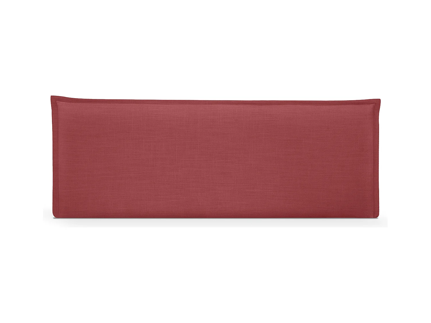DHOME Glad natuurlijk linnen hoofdeinde met rand 135x50cm bedden 120/135 - rood