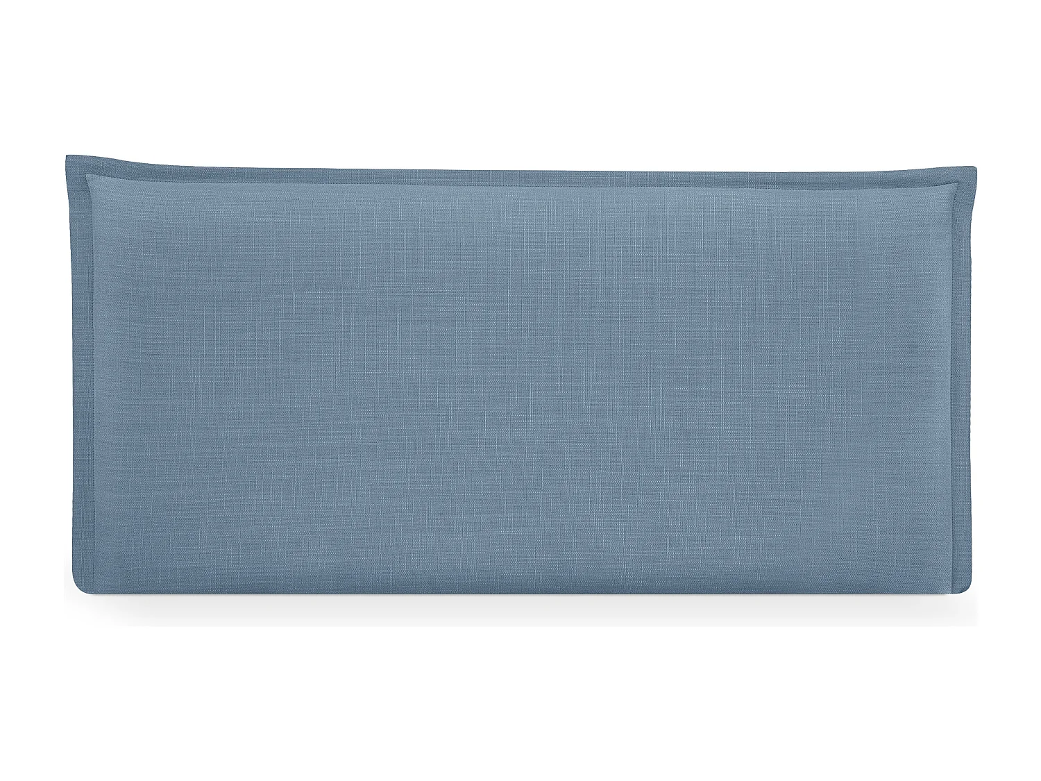 DHOME Kopfteil aus Naturleinen mit Paspelierung 95x50cm Betten 90 - Blau