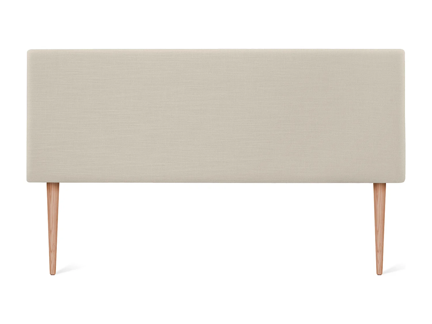 DHOME Glad natuurlijk linnen hoofdeinde 135x105cm met bedpoten 120/135 Beige