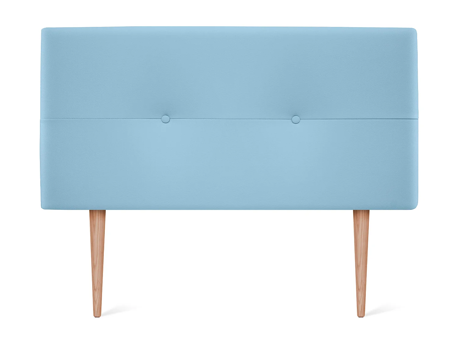 DHOME Tête de lit similicuir avec Boutons 105x105cm avec pieds Lits 105 - Bleu Ciel