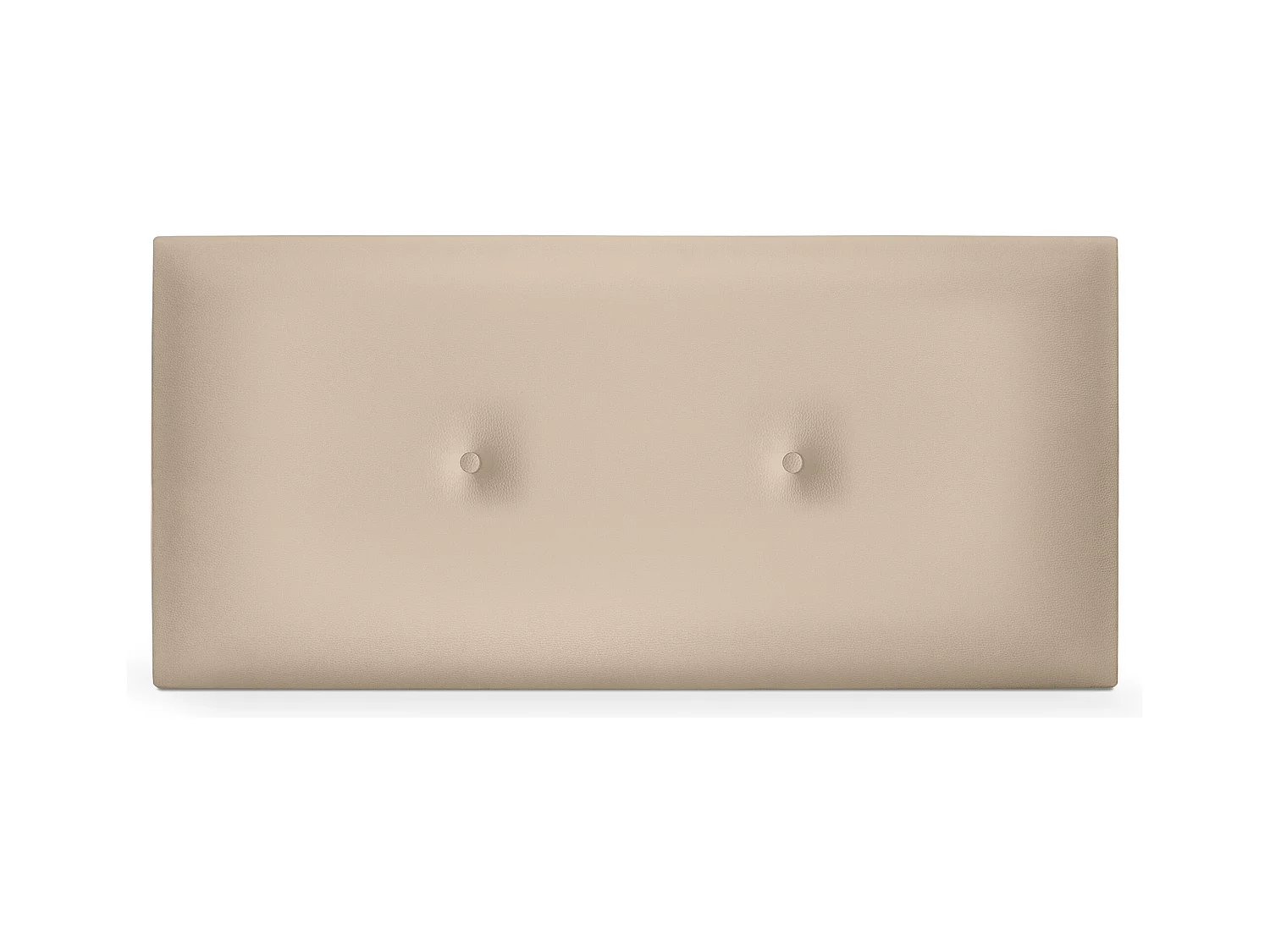DHOME Tête de lit simili cuir lisse avec Boutons 105x50cm Lits 105 - Beig