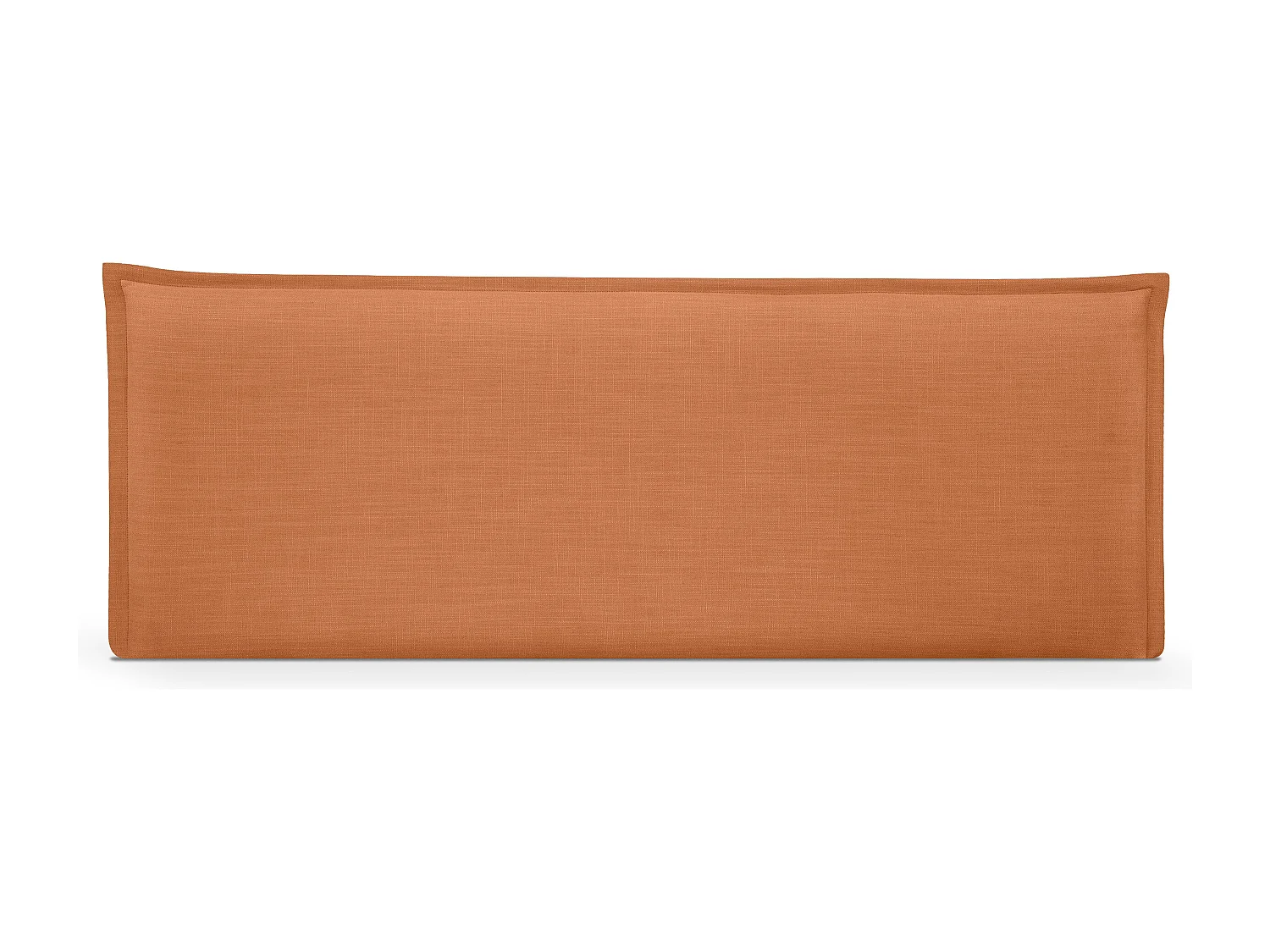 DHOME Glad natuurlijk linnen hoofdeinde met bies 160x50cm bedden 150/160 - oranje