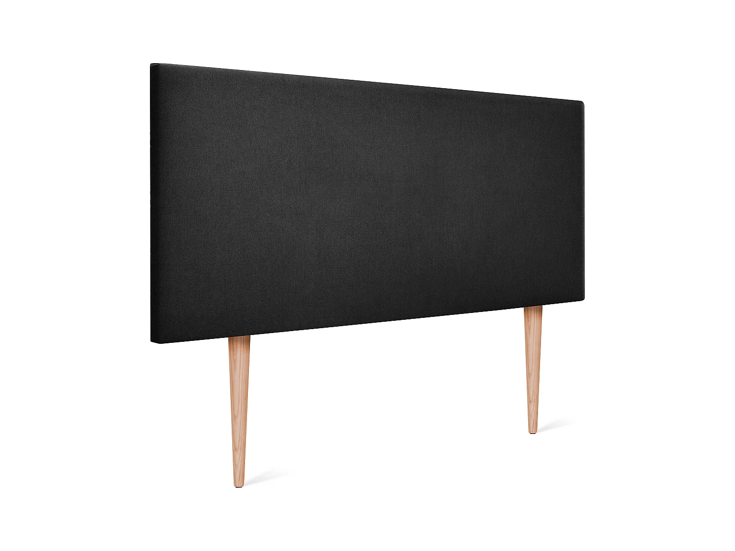 DHOME Testiera in de Tessuto Aqualine Liscio 90x105cm Con le gambe Letti 80/90 - Nero