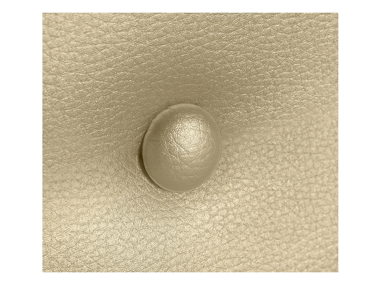 DHOME Tête de lit simili cuir lisse avec Boutons 110x105cm avec pieds Lits 105 - Champagne