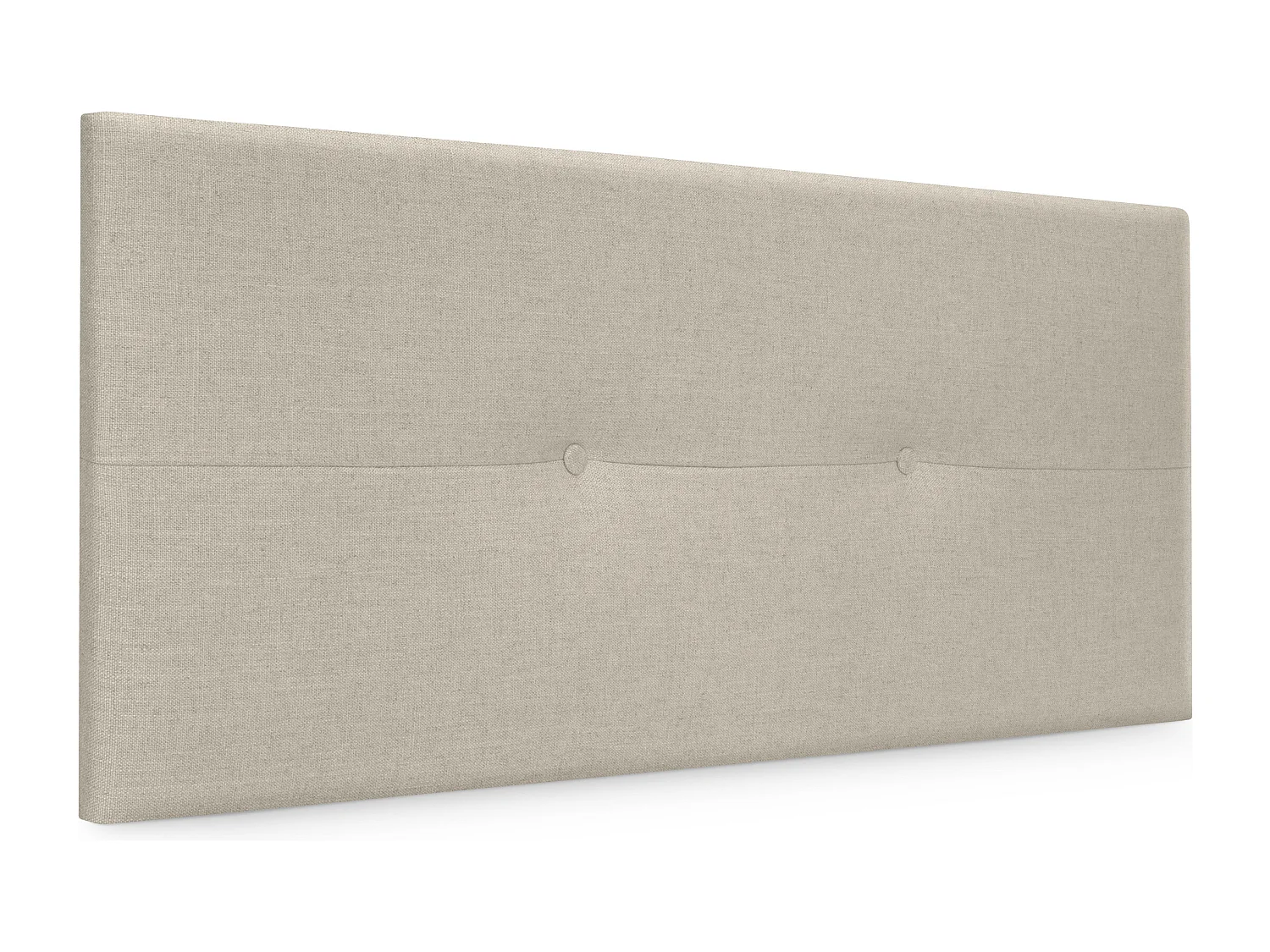 DHOME Kopfteil aus Naturleinen mit Knöpfen 90x50cm Betten 80/90 - Beige