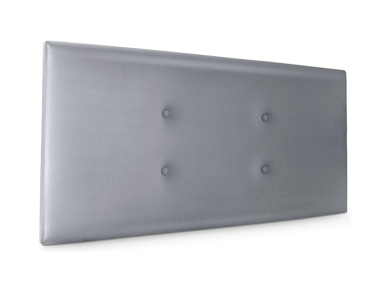 DHOME Kopfteil aus Kunstleder mit 2 Reihen Knöpfen 105x50cm Betten 105 - Silber