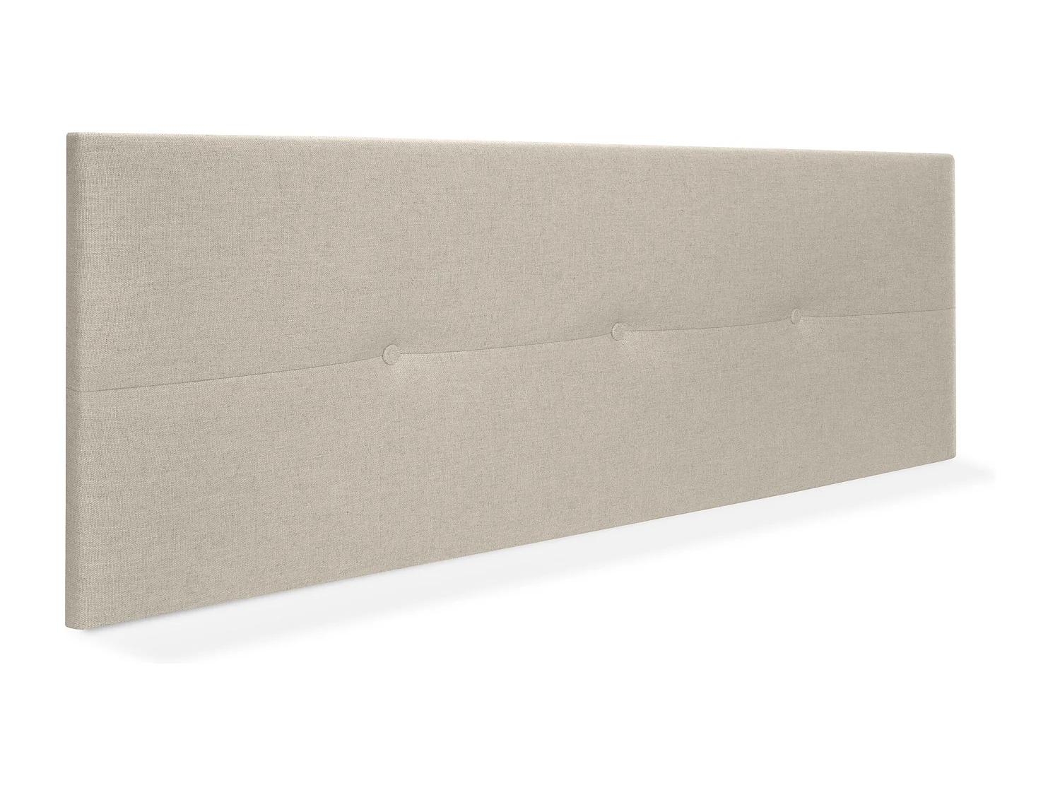 DHOME Tête de lit en lin naturel avec Boutons 145x50cm Lits 135/140 - Beig