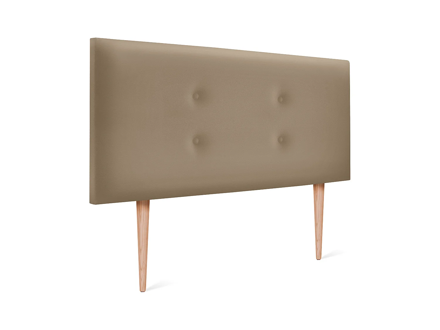 DHOME Tête de lit similicuir avec 2 rangées de boutons 90x105cm avec pieds Lits 80/90 - Marron Clair