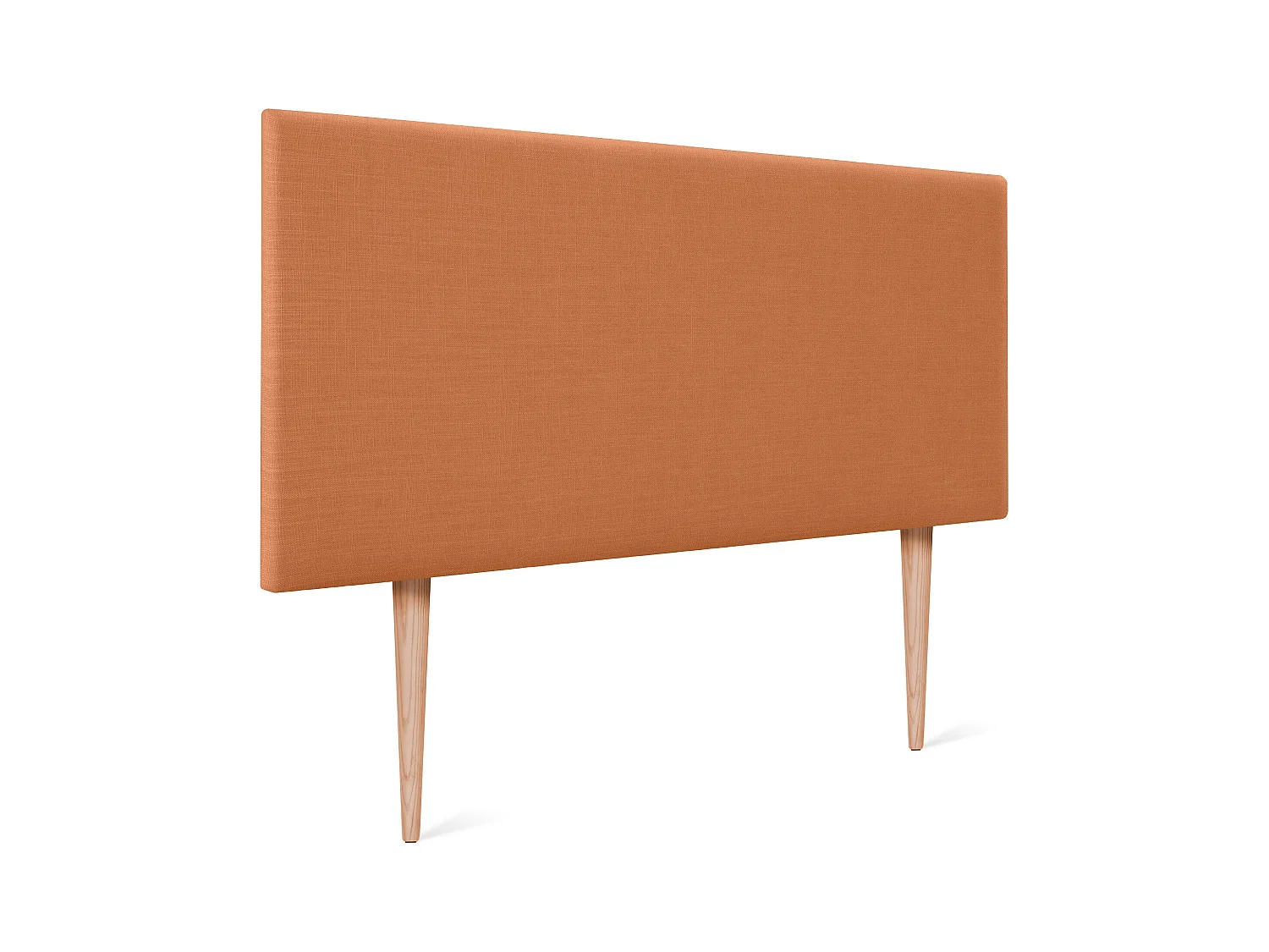 DHOME Tête de lit en lin naturel lisse 110x105cm avec pieds Lits 105 - Orange