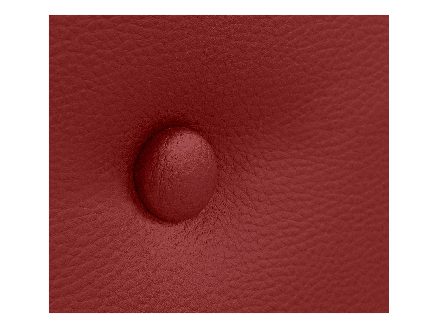 DHOME Tête de lit similicuir avec 2 rangées de boutons 145x105cm avec pieds Lits 135/140 - Rouge