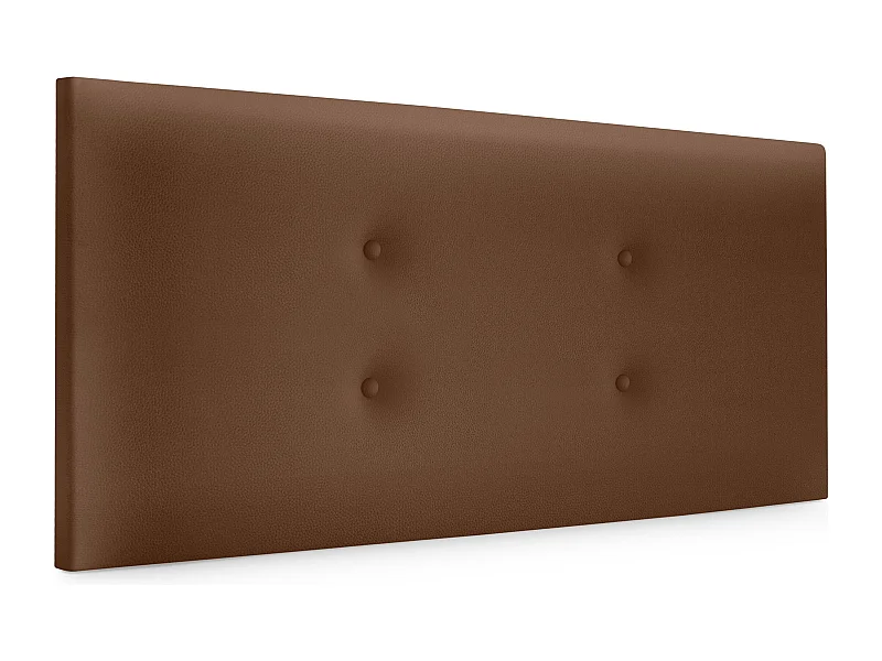 DHOME Tête de lit similicuir avec 2 rangées de boutons 90x50cm Lits 80/90 - Argile