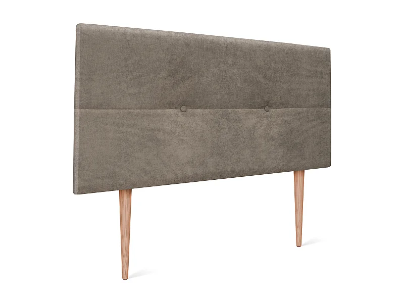 DHOME Tête de lit en tissu Aqualine avec Boutons 105x105cm avec pieds Lits 105 - Terre