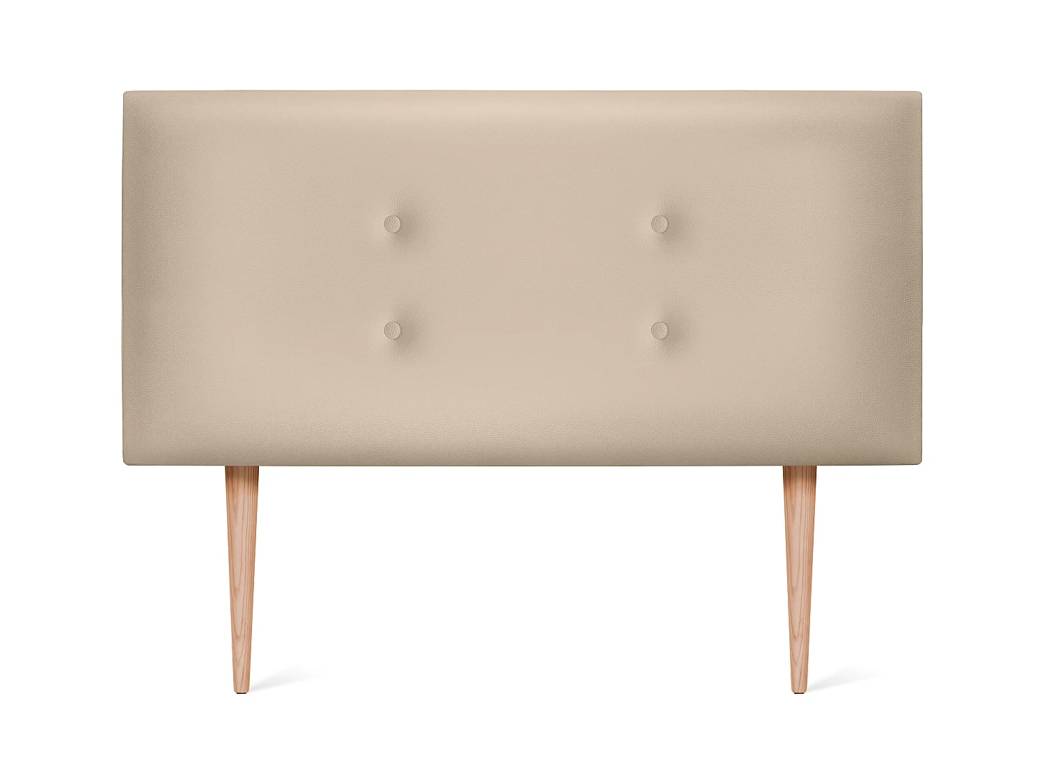 DHOME Tête de lit similicuir avec 2 rangées de boutons 95x105cm avec pieds Lits 90 - Beig