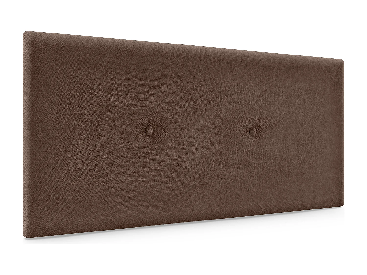DHOME Tête de lit en tissu Aqualine lisse avec Boutons 110x50cm Lits 105 - Marron