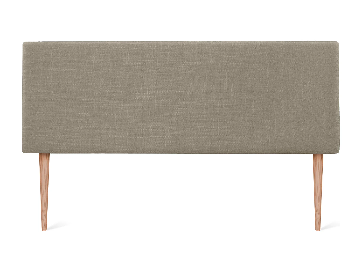 DHOME Tête de lit en lin naturel lisse 160x105cm avec pieds Lits 150/160 - Terre