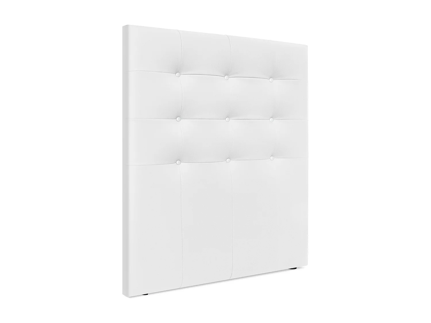 DHOME Cabeceira de  Couro sintético Capitoné Até o chão 95x120cm Camas 90 - Blanco
