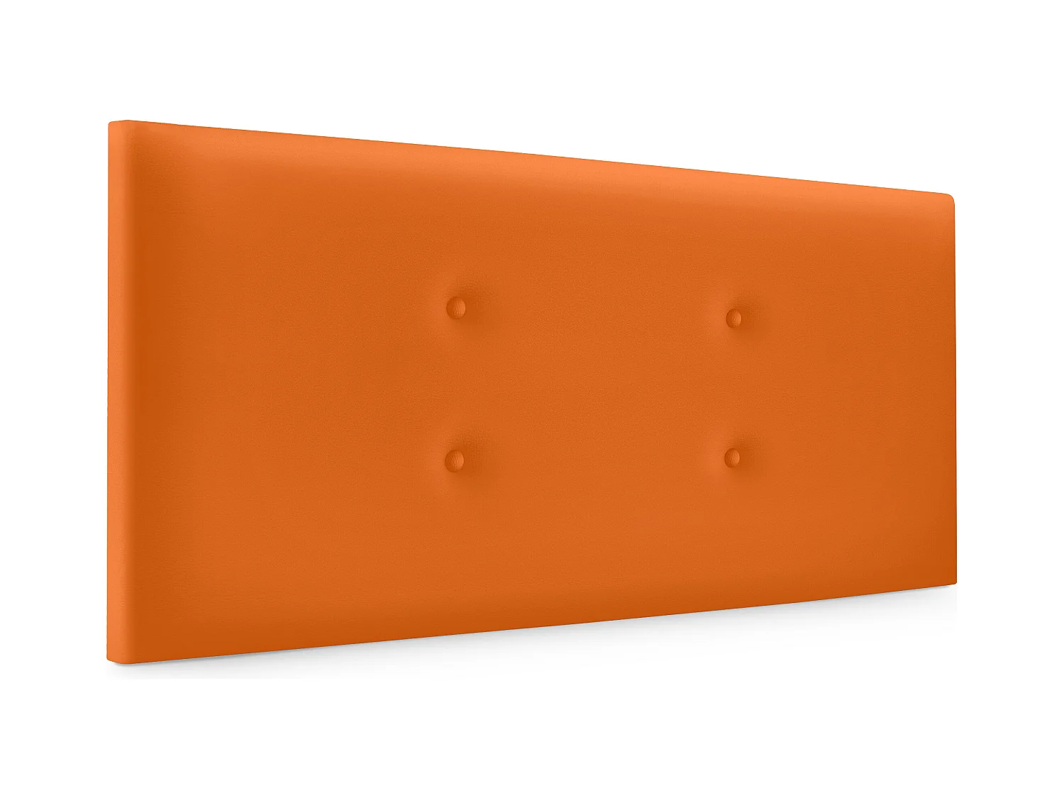 DHOME Tête de lit similicuir avec 2 rangées de boutons 90x50cm Lits 80/90 - Orange