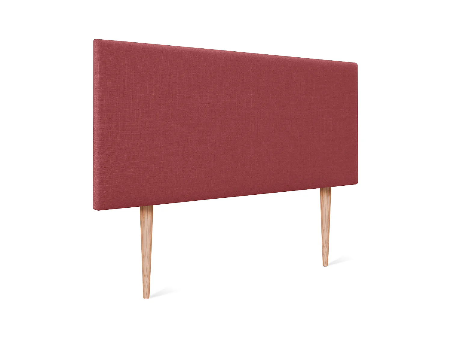 DHOME Tête de lit en lin naturel lisse 90x105cm avec pieds Lits 80/90 - Rouge