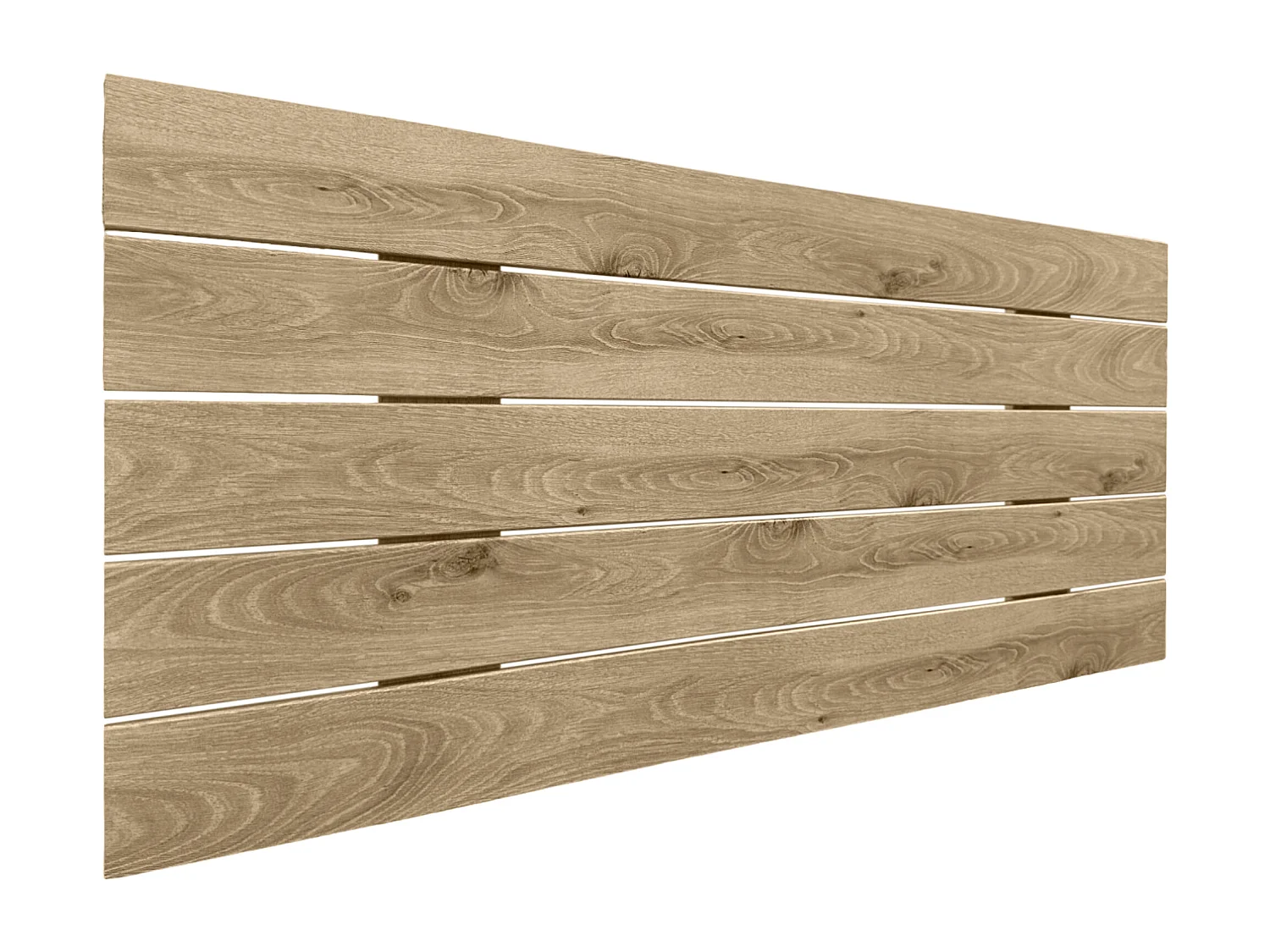 DHOME Gerecycled DM-houten Hoofdeinde Horizontale Pallet Stijl 110x46cm Bedden 105 - Cambrium Hout