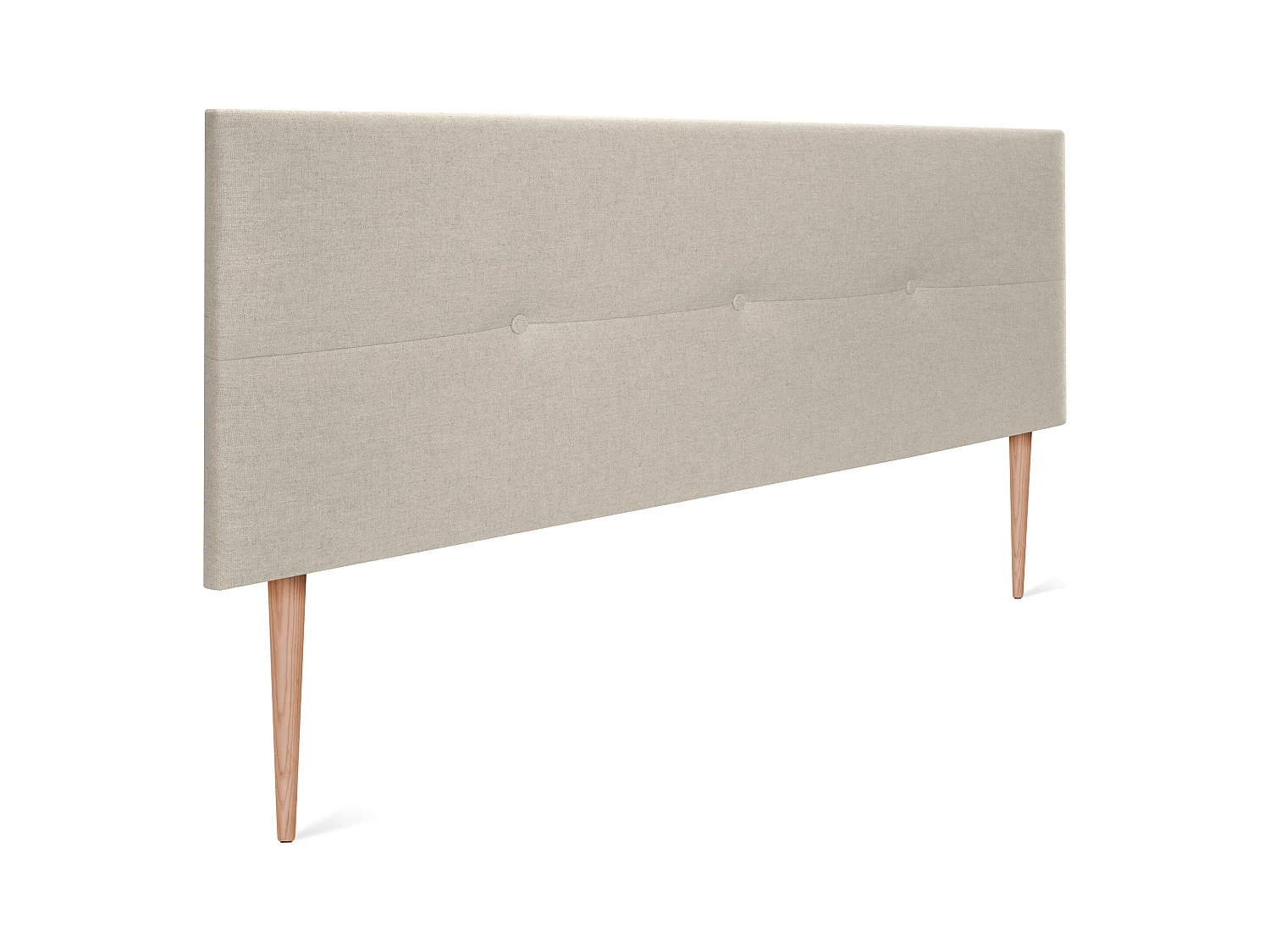 DHOME Tête de lit en lin naturel avec Boutons 160x105cm avec pieds Lits 150/160 - Beig