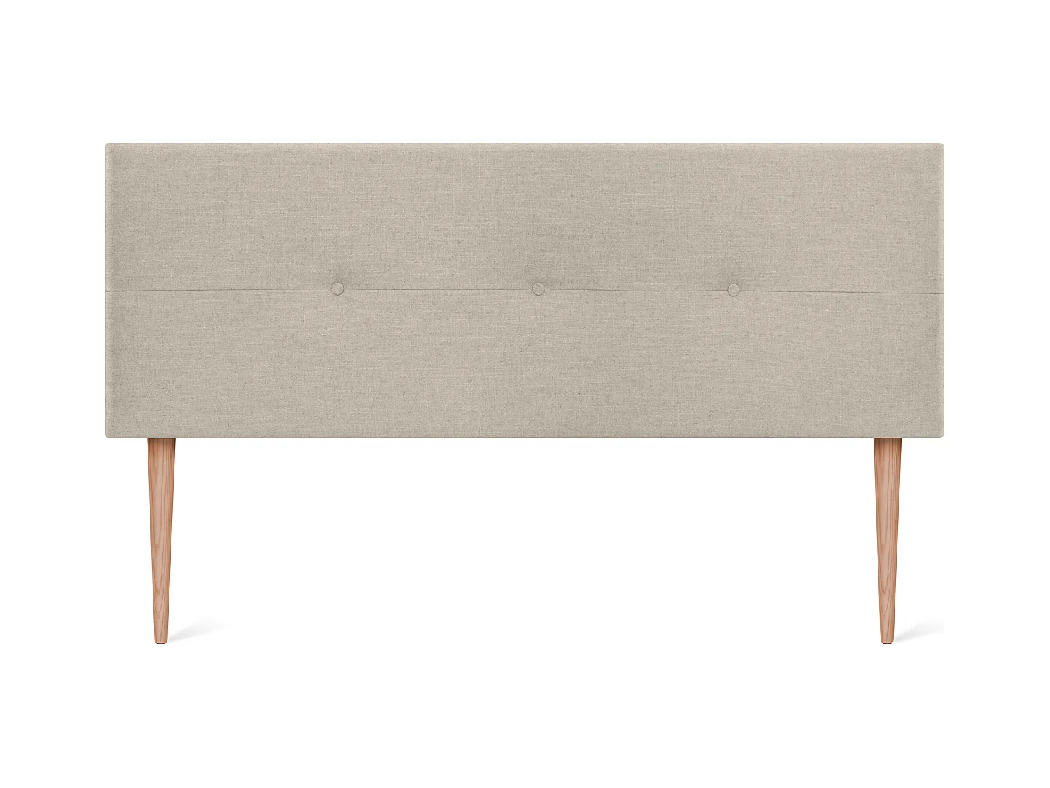 DHOME Tête de lit en lin naturel avec Boutons 160x105cm avec pieds Lits 150/160 - Beig