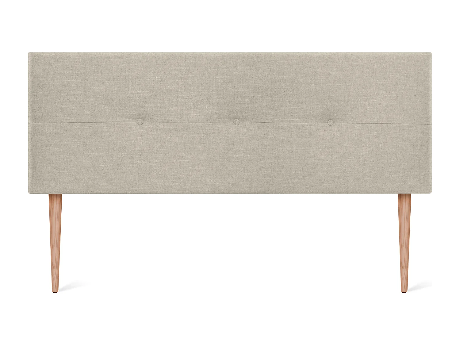 DHOME Tête de lit en lin naturel avec Boutons 160x105cm avec pieds Lits 150/160 - Beig