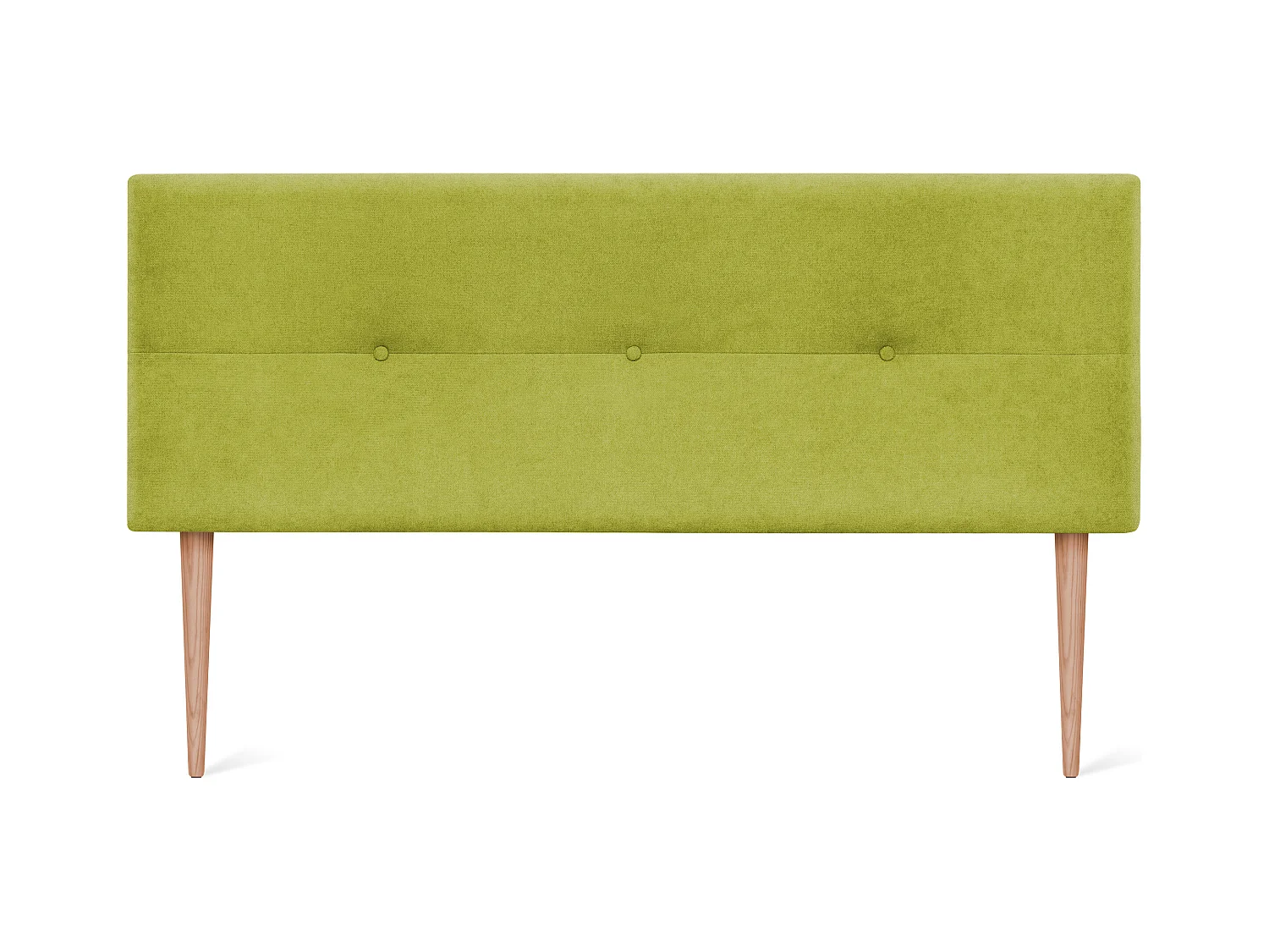 DHOME Tête de lit en tissu Aqualine avec Boutons 135x105cm avec pieds Lits 120/135 - Pistache