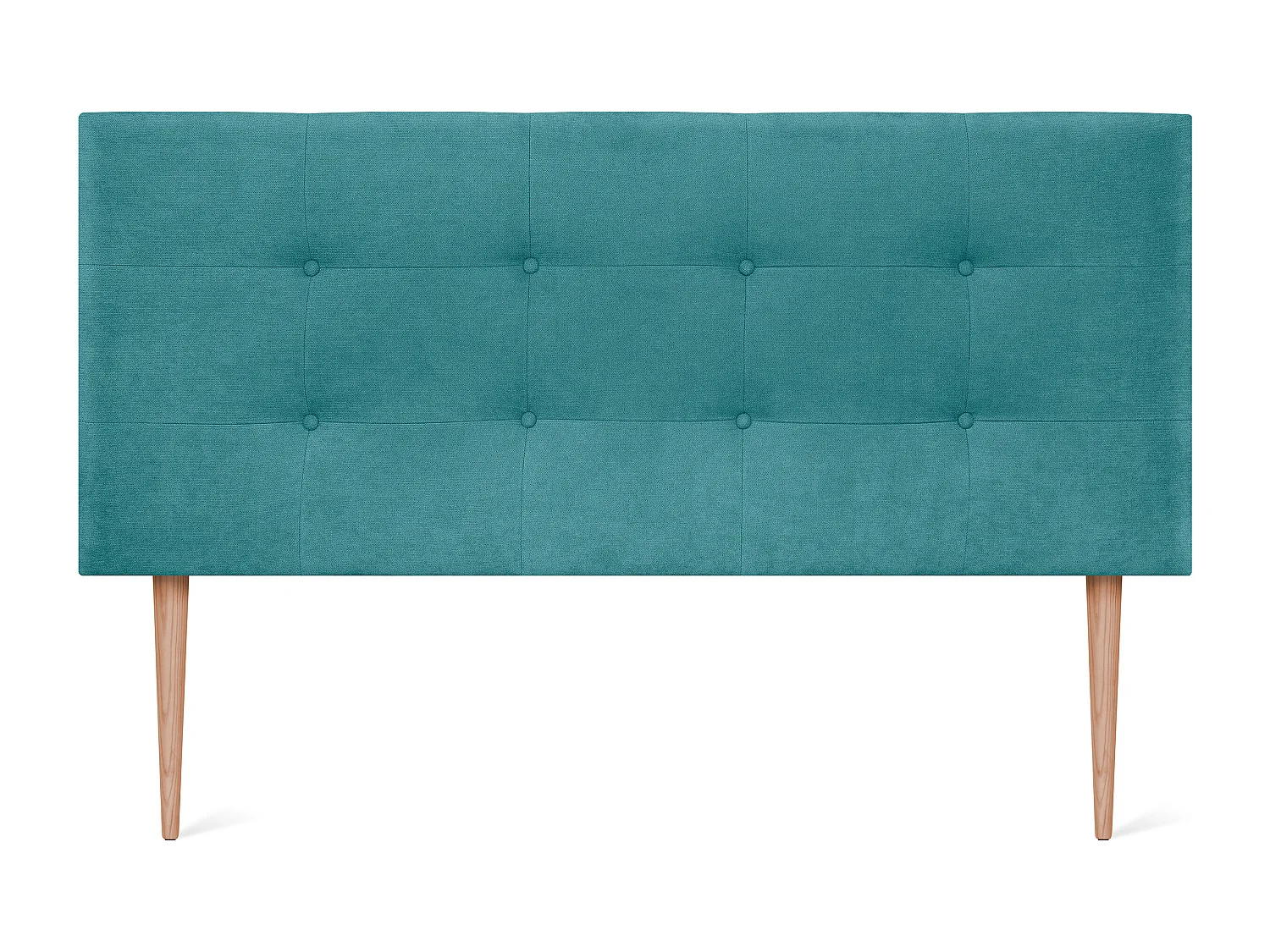 DHOME Tête de lit en tissu Aqualine Capitoné 160x115cm avec pieds Lits 150/160 - Turquoise