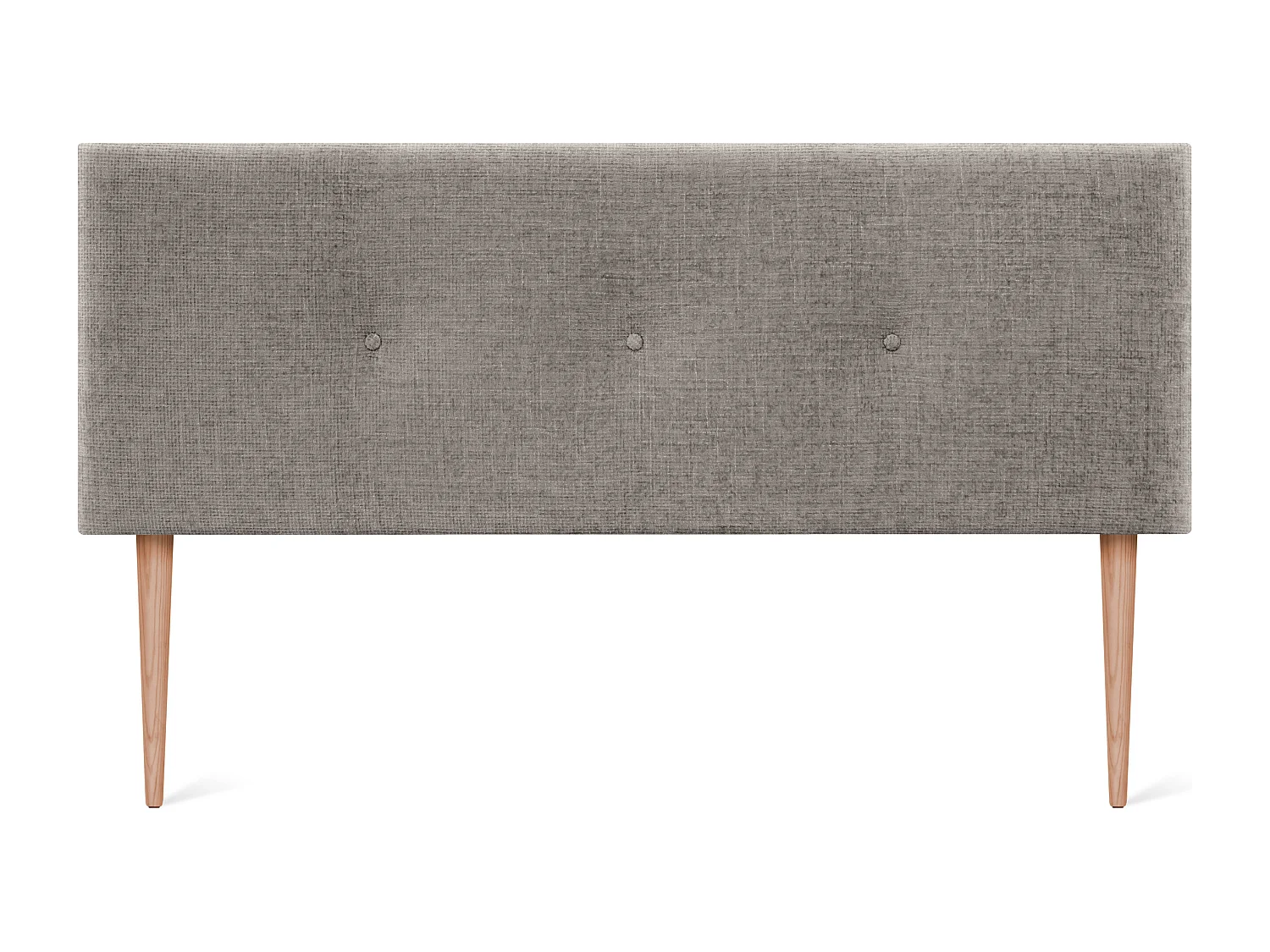 DHOME Tête de lit en laine naturelle avec Boutons 160x105cm avec pieds Lits 150/160 - Gris