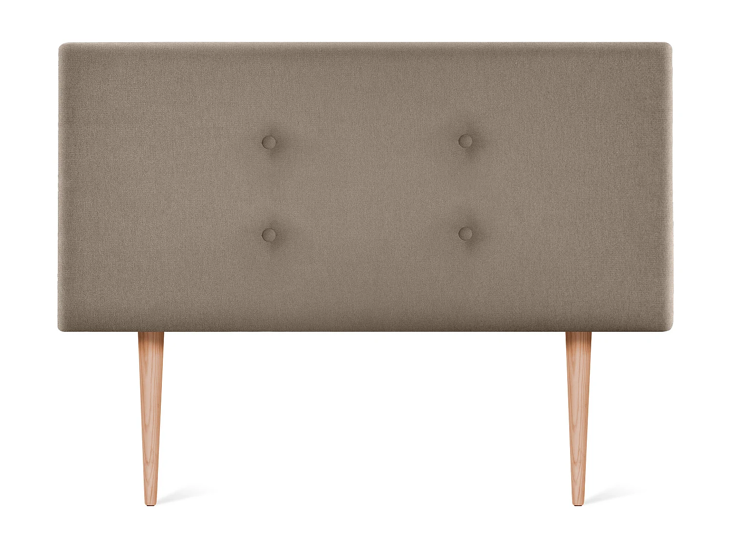 DHOME Testiera in de Tessuto Aqualine con 2 file di Bottoni 90x105cm Con le gambe Letti 80/90 - Terra